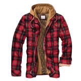 Outdoor Thick Plaid Casual Hoodie