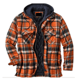 Outdoor Thick Plaid Casual Hoodie