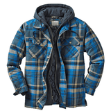 Outdoor Thick Plaid Casual Hoodie