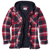 Outdoor Thick Plaid Casual Hoodie