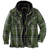 Outdoor Thick Plaid Casual Hoodie