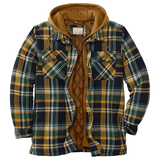 Outdoor Thick Plaid Casual Hoodie