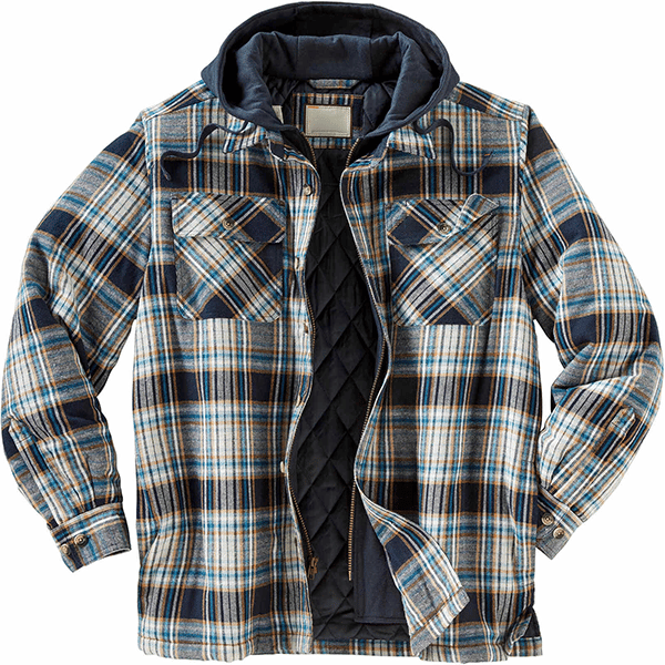 Outdoor Thick Plaid Casual Hoodie